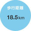 歩行距離 18.5km