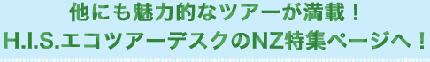 他にも魅力的なツアーが満載！H.I.S.エコツアーデスクのNZ特集ページへ！