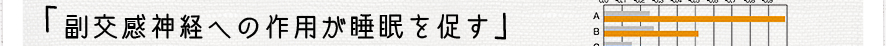 副交感神経への作用が睡眠を促す